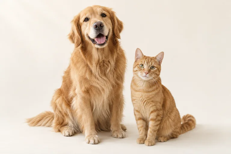 A dog and cat sharing a quiet moment